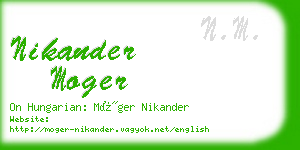 nikander moger business card